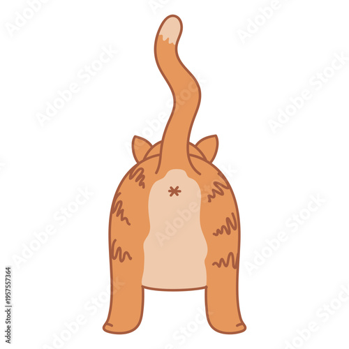 Cartoon cat standing on its hind legs