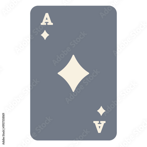 Card ace diamonds silhouette