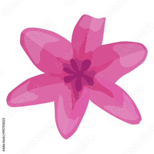 Flower bud petal flat