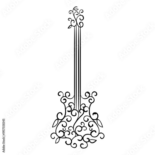 Guitar abstraction pattern ornamental pattern