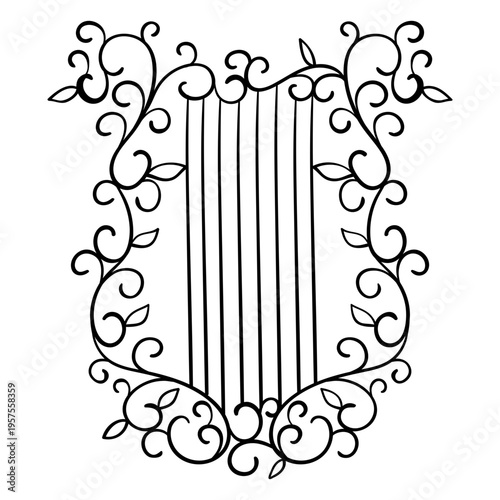 Gusli string pattern ornamental pattern