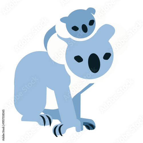 Koala claw ear nose baby koala rounded flat