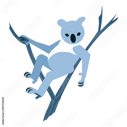 Koala claw ear tree nose rounded flat