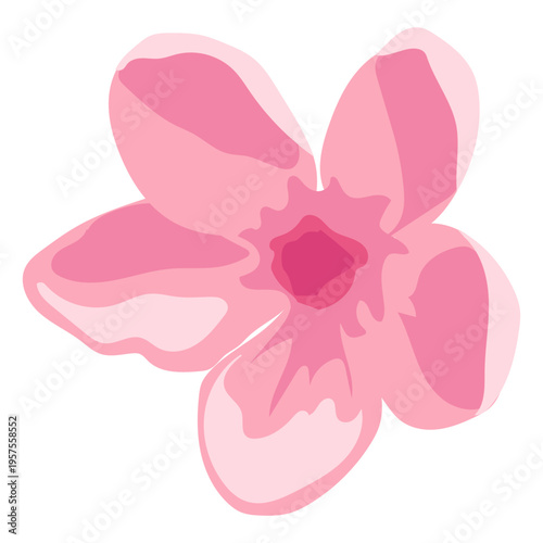 Orchid flower bud petal flat