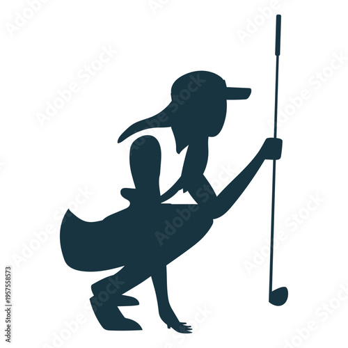 Player female hair cap sitting t shirt club detailed silhouette