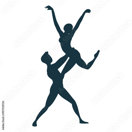 Ballet dancer ballerina posture silhouette
