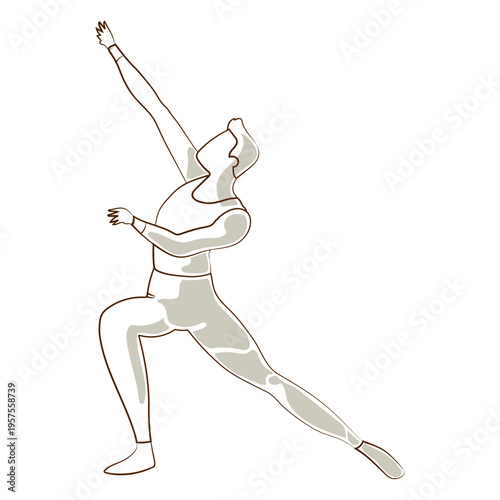 Ballet dancer leggins posture vector