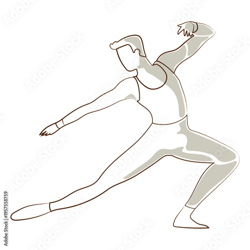 Ballet dancer posture t shirt leggins vector