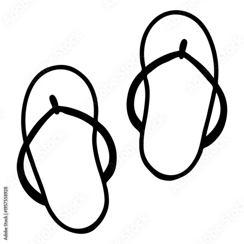 Flip flop mule shoe slipper stroke