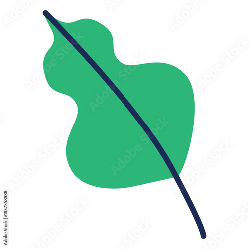 Leaf bushes plant tree flat