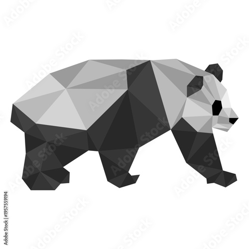 Panda ear spot muzzle fat low poly