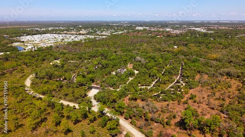 Koreshan State Park aerial drone stock footage