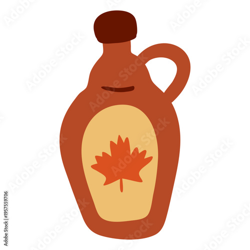 Amphora pot liquid leaf maple flat