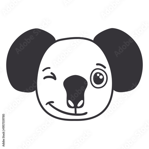 Koala wink head muzzle stroke