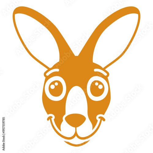 Kangaroo joyful head muzzle flat