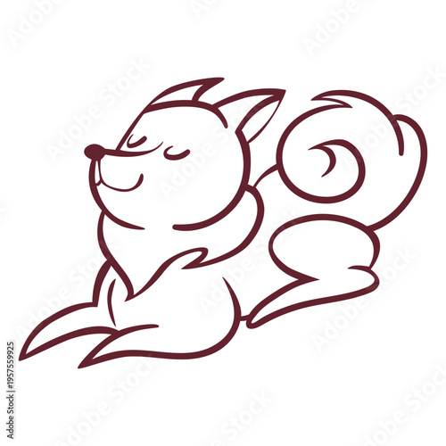 Dog character stylish