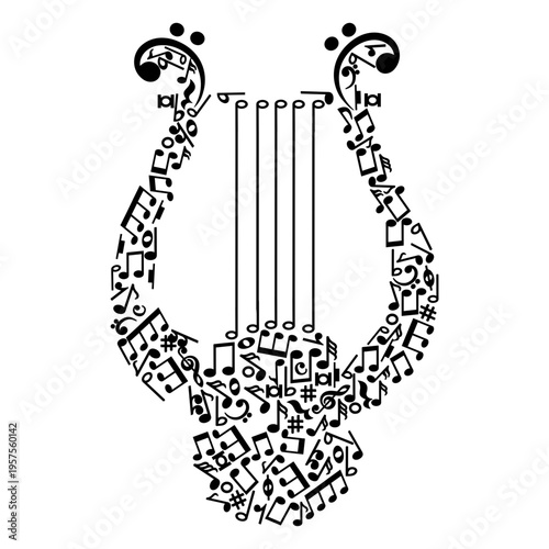 Instrument music sound illustration