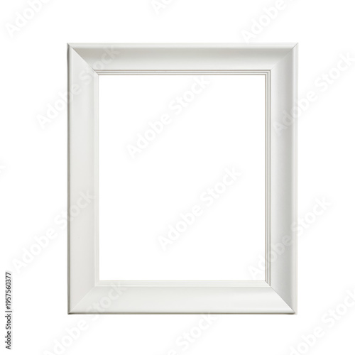 Empty White Frame on a Plain Background Ready for a New Artwork Display in a ...