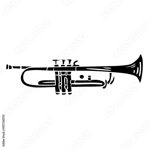 Musical instrument trumpet illustration