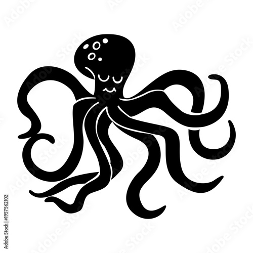 Sleeping stylish octopus