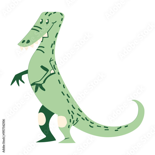 Standing cartoon dinosaur