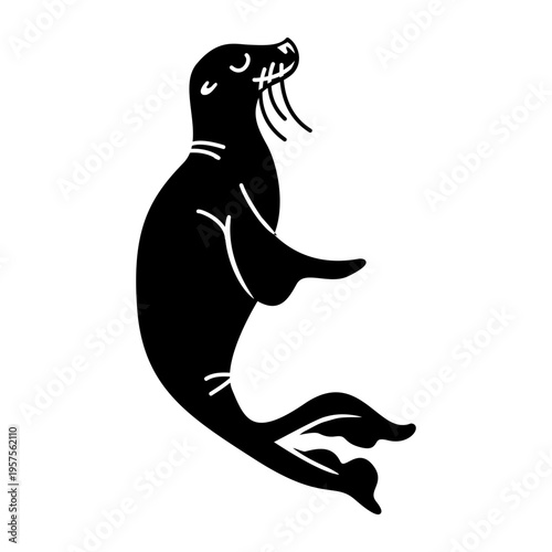 Smiling seal stylish