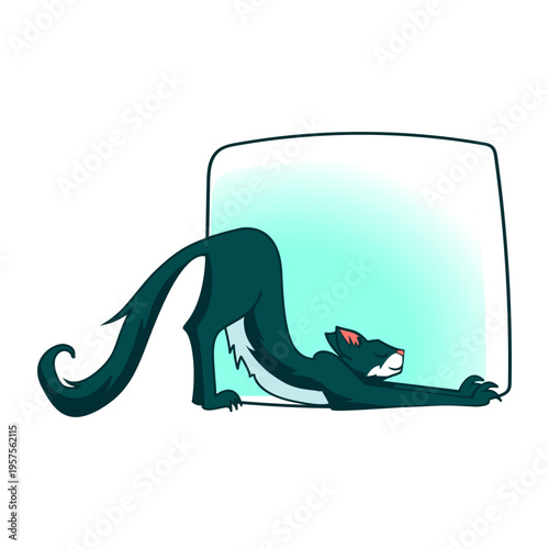 Stretching cat stylish cat