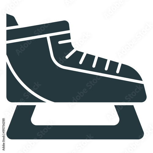 ice skating shoe dark-colored