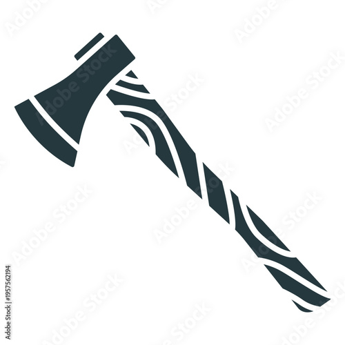 wooden axe dark-colored
