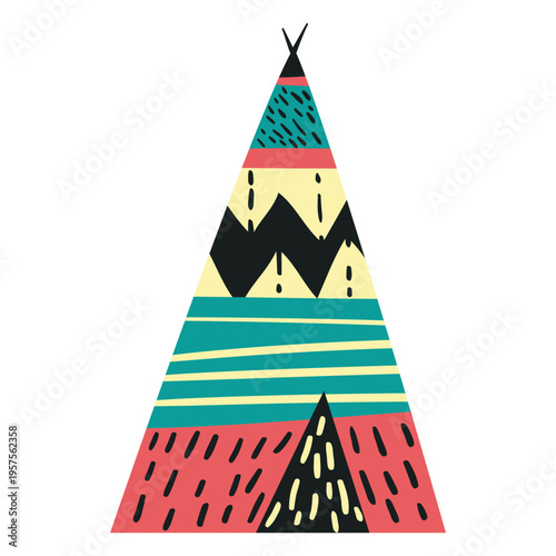 Flat boho wigwam