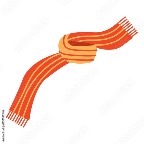 Flat orange scarf
