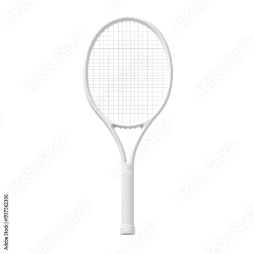 Tennis Racket is Placed on a Flat Surface in a Practice Area Near a Tennis Court