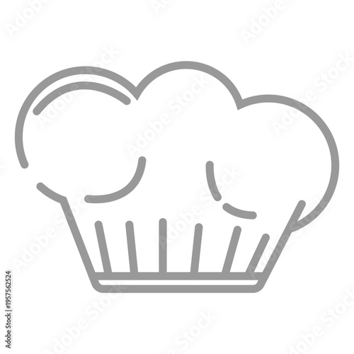 Stroke cooking hat icon