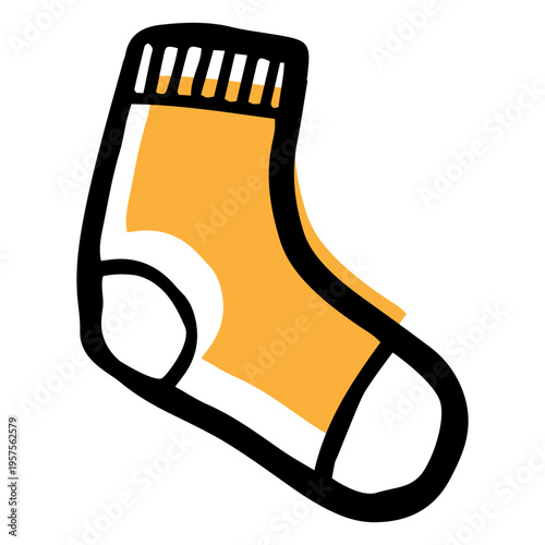 Yellow sock icon