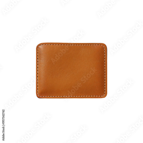 Leather Cardholder on a Plain Surface Showing Simple Design and Rich Color in...