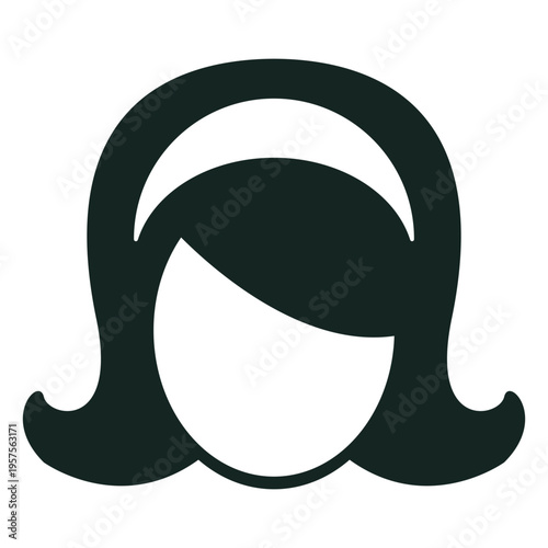 70s hairstyle female flat