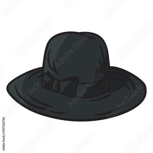 Fedora hat jewish illustration