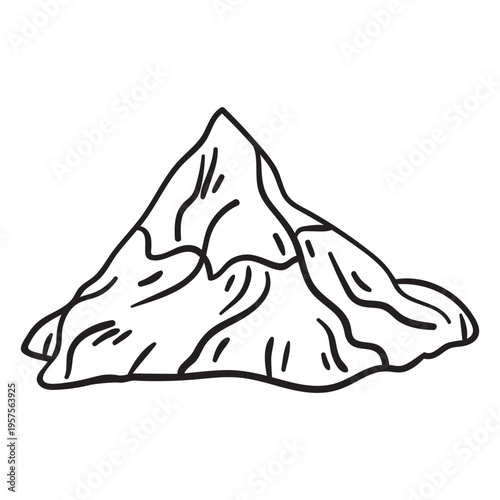 Mountain swiss alps iconic stroke