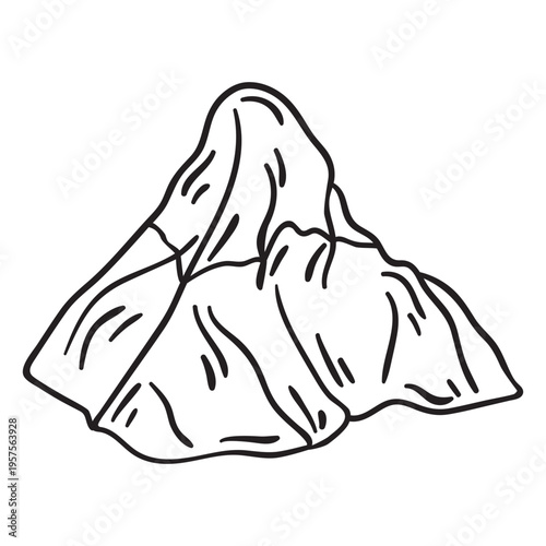 Photos Mountain simple colorless stroke