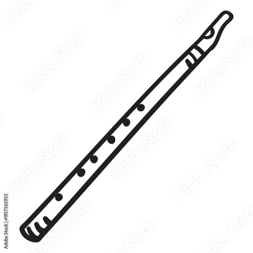 Musical instrument irish flute stroke