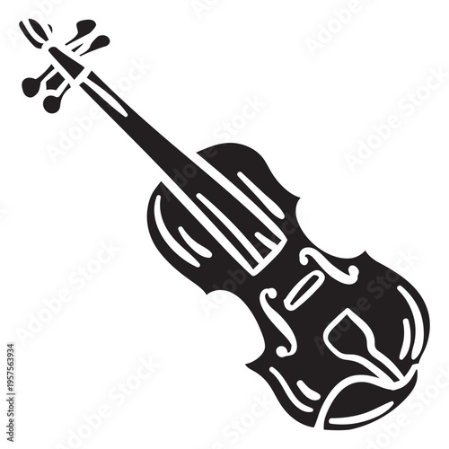 Musical instrument fiddle irish black
