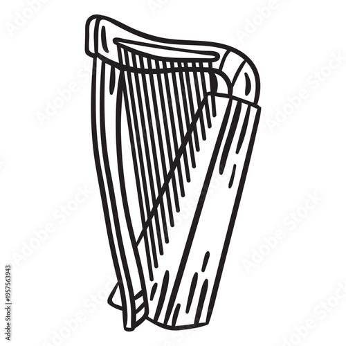 Musical instrument celtic harp