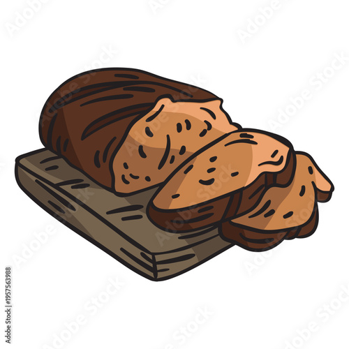 Rye bread finland finnish illustration