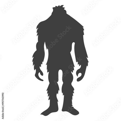 Sasquatch standing waiting black