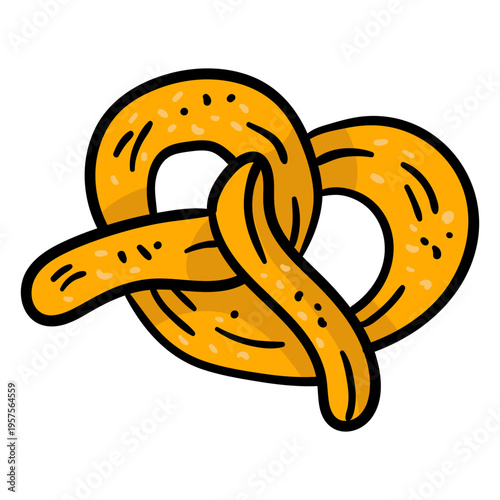 Pretzel german colored