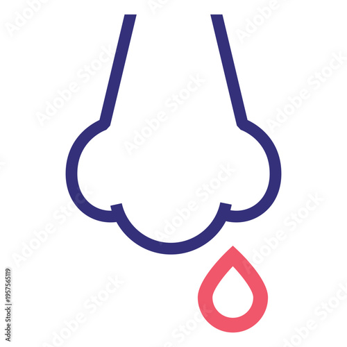 Covid 19 runny nose stroke icon