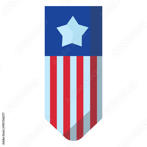 American hanging banner element