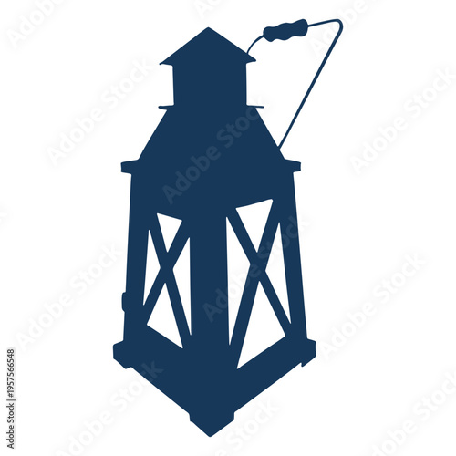 Vintage hand lantern blue