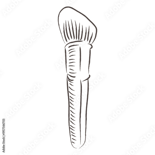 Hand drawn contouring brush