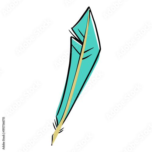 Lengthy blue feather